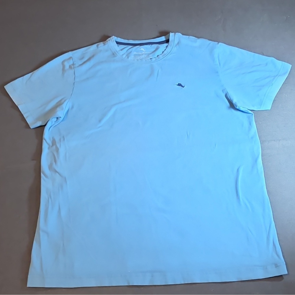 Tommy Bahama Men's Blue Logo Short Sleeve Crew Neck T-Shirt Size M Cotton